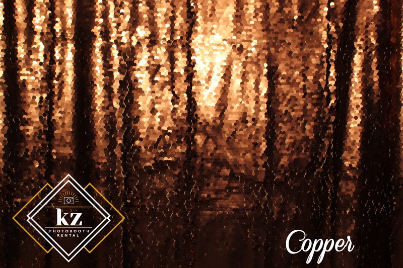 Copper large sequin backdrop